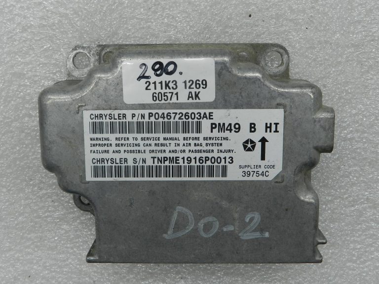 Dodge Caliber oriģinālais gaisa spilvenu vadības bloks 4672603AD