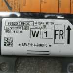 Nissan Qashqai oriģinālais SRS gaisa spilvenu vadības bloks 988204eh0c