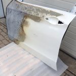 BMW X5 F15 priekšējās kreisās durvis A96 Mineralweiss balta 41517386737