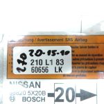 „Nissan Navara II D40“ gaisa spilvenu vadības bloks 988205X20B