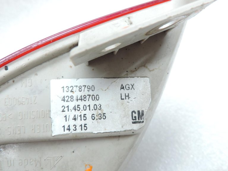 OE Opel Zafira C aizmugurējais kreisais miglas lukturis 13278790