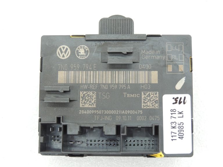 VW Sharan II 7N Aizmugurējo labās puses durvju vadības bloks 7N0959794E 7N0959795A 7N0959794L
