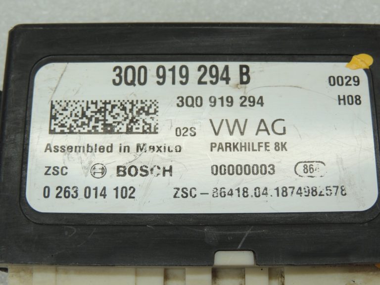 Volkswagen Tiguan II AD PDC stāvvietas palīgsistēmas vadības bloks 3Q0919294B 0263014102