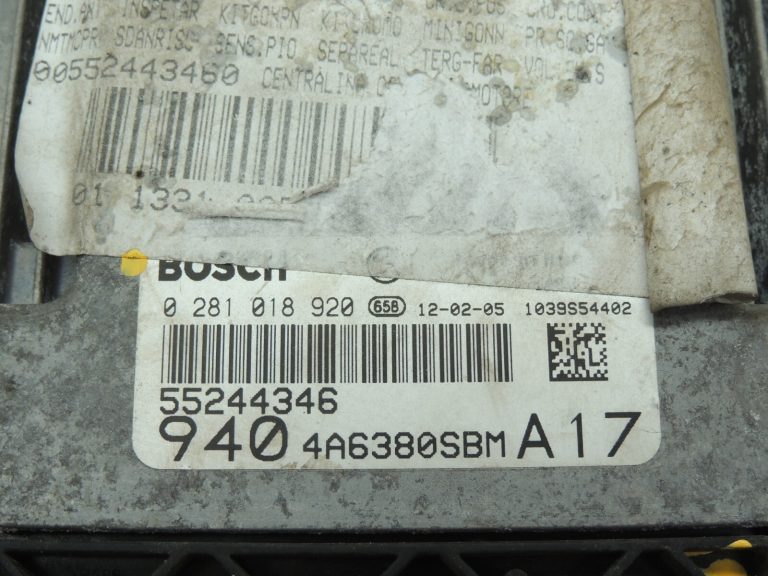 Alfa Romeo Giulietta 940 2.0 JTDM vadības bloks Dzinēja vadības bloks 55244346 ECU