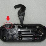 Ford Ranger P375 Rullīšu rokturis aizmugurējām durvīm 2531845 EB3B-26501A42-BD Ar defektu