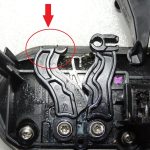 Ford Ranger P375 Rullīšu rokturis aizmugurējām durvīm 2531845 EB3B-26501A42-BD Ar defektu