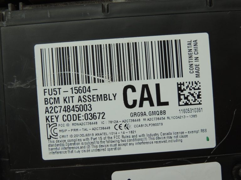 Ford Ranger P375 TKE BCM vadības bloka drošinātāju kārba FU5T-15604-CAL