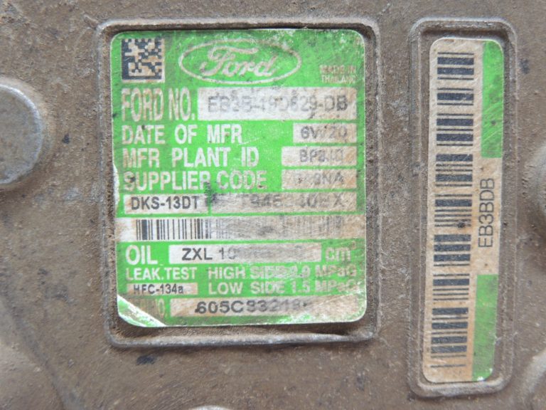 Ford Ranger P375 TKE 2.2TDCi gaisa kondicionēšanas kompresors AC sūknis EB3B-19D629-DB