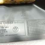 Oriģinālā BMW 5. sērijas F10 F11 B-sienas apakšējā labā sijas apdare melna 9116352