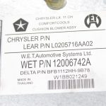 Lancia Thema II Priekšējie sēdekļi Labais Kreisais sēdekļa spilvens Pūtēja motors L0205716AA
