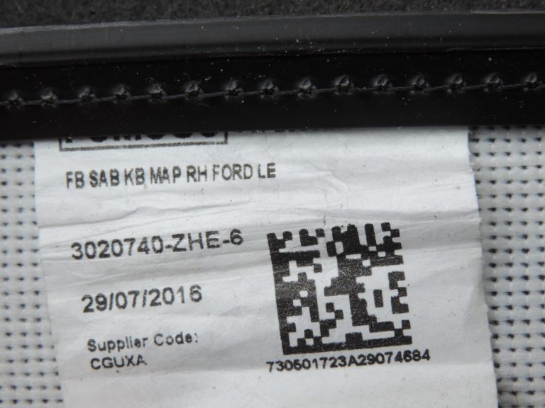 Īsta Ford Ranger TKE priekšējā labā sēdekļa apdare ādas imitācija ar izmantošanu