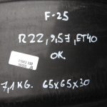 1x IMAGE alumīnija disks R22 6×139,7 ET40 9,5J rezerves ritenis Ford Ranger pikapam
