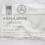 Mercedes Benz A klases W169 priekšējo sēdekļu atzveltnes apsildes elements A1698200298