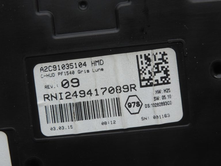 Oriģinālais Renault Espace V HUD displejs Head Up Info displejs 249417089R
