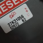 Oriģināls Toyota Yaris P9 dīzeļdegvielas uzpildes vāciņš sudraba krāsā (1F8) 7735052130