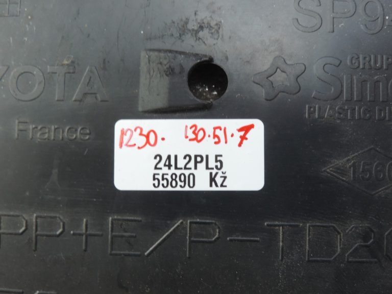 Oriģinālā Toyota Yaris P21 apakšējā paneļa priekšējais kreisais 58166K0010