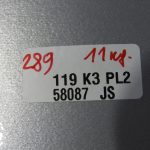 1x oriģināls VW Sharan 7N alumīnija disks, 16 collas, ET33, 7N0601025A, ar pulverkrāsas pārklājumu