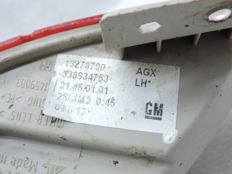 Opel Zafira C Oriģinālais aizmugurējais kreisais miglas lukturis 13278790
